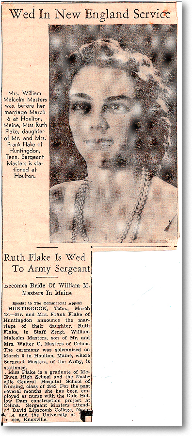 1943-03 Ruth news Nuptials March 6 Wedding copy