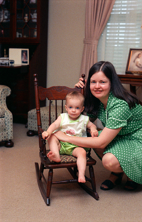 74-6 BDay Susan w Becca in Chair