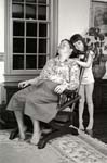 1980-05 BeccaHuggingSusan_Hillcrest_1980May_BWNeg_1