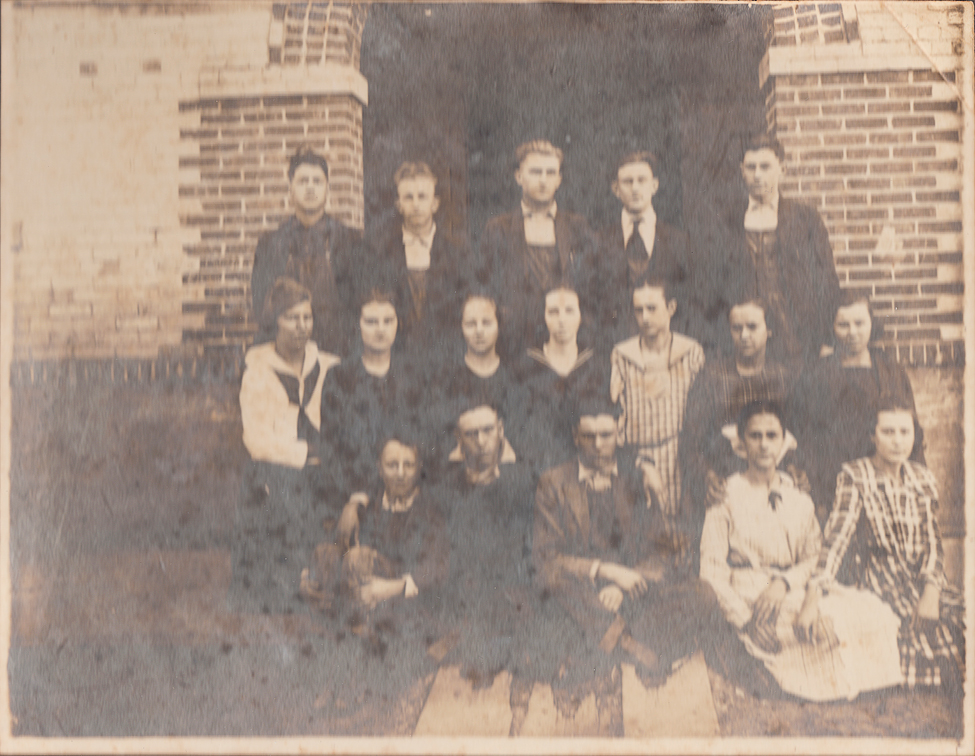 Clarksburg School TopRow 2ndLeft Bob Wilson 2ndRow 3rdLeft LoraWilson copy