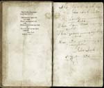 Tosh family Bible first page (with transcription)